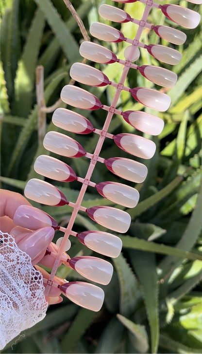 Softgel almendras largas tonos pastel french perfecto